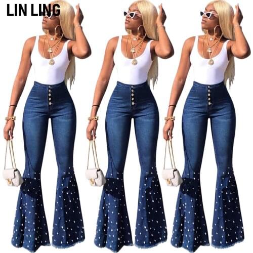 LINLING Womens High Jeans