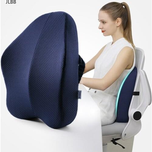 Memory Foam Lumbar Support Back Pillow Massage Waist Orthopedic Pillow Office Chair Cushion Relieve Pain Coccyx Car Seat Cushion