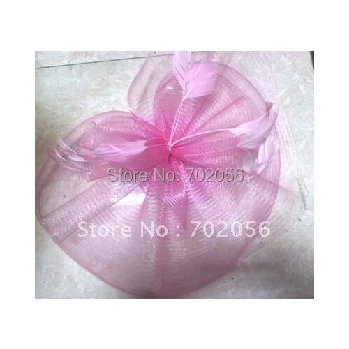 Mini Top Hat Fascinator Feather Birdcage Veil Accessory Fur Veil Bow Feather Barrette 20pcs/lot#1950