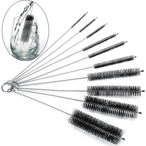10pcs Nylon Tube Brushes Straw Set for Drinking Straws / Glasses / Keyboards / Jewelry Cleaning