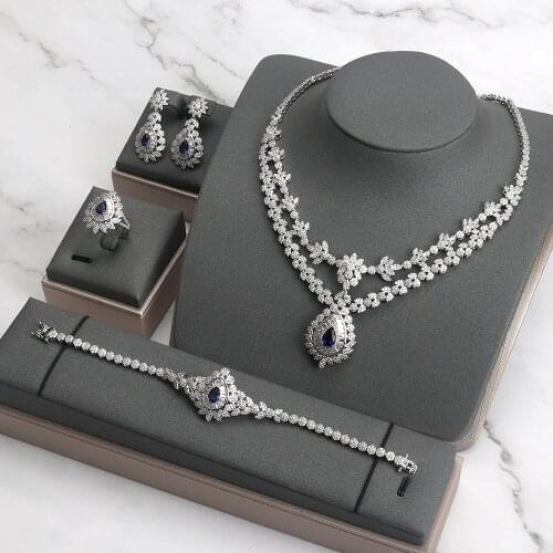 TIRIM Luxury Jewelry Sets for Women Cubic Zirconia Necklace Set Prom Jewellry Wedding & Engagement Bridal Womens Accessories