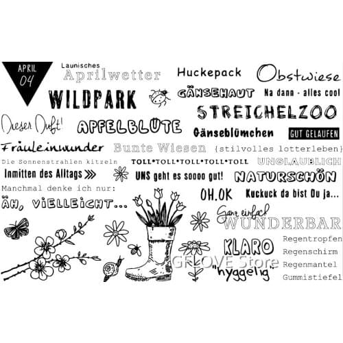 German Transparent Clear Silicone Stamp Seal DIY Scrapbooking photo Album Decorative A0519