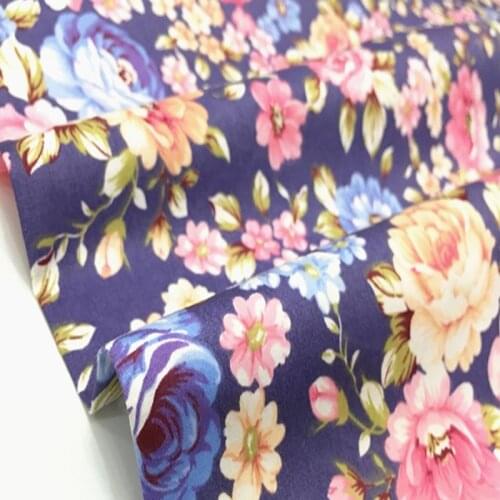 Brand New Graceful 50x160cm Blooming Big Colorful Peony Flowers Printed Cotton Fabric for quilting bedding cloth DIY sewing