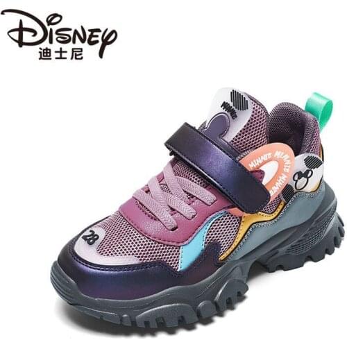 Disney Girls Casual Shoes Spring and Autumn New Mickey mouse Student Lightweight Breathable Soft-soled Shoes