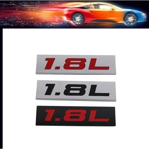 Premium 1.8L 1.8 L car Engine Hood Fender trunk Tail Rear Bonnet Nameplate Decal Emblem Badge Sticker for Universal