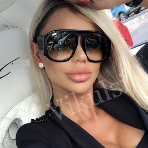 Unisex Vintage Ladies Square Sunglasses Women Oversized Shades Men Retro Brand Designer Aviation Sun Glasses For Female UV400