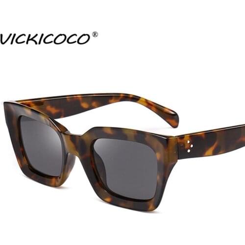 Vintage Square Sunglasses Women Fashion Small Punk Frame Cat Eye Sun Glasses Men Shades Retro Clear Leopard Oculos UV400