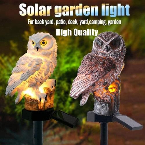 Owl Stake LED-Lawn-Solar-Lamps Outdoor IP66 600MAH Yard Lawn Path Night Lights Christmas Garden Landscape Lighting