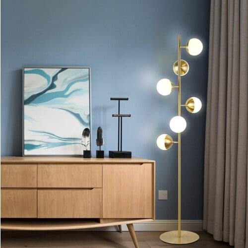Nordic style modern glass lighting floor standing floor lamp living room bedroom study room lighting