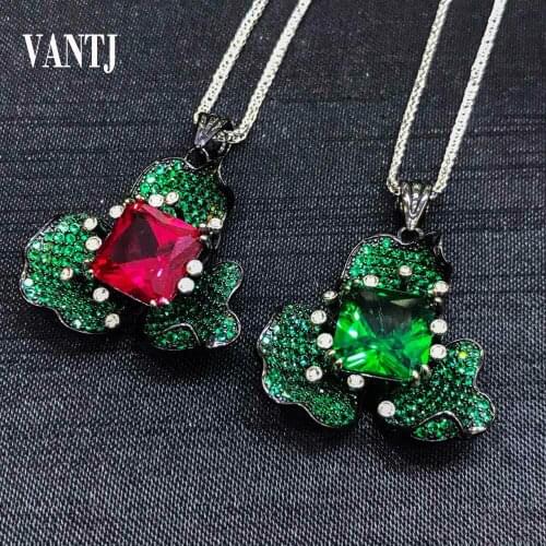 Sterling Silver 925 Necklace Choker simple Gemstone Emerald Ruby Aquamarine White Gold Women Jewelry Party Gift