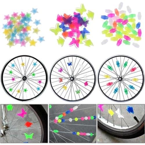 1 Bag Luminous Bicycle Bike Wheel Spoke Plastic Colorful Wrap Tubes Mountain Road Children Kids Cycling Parts Bike Accessories