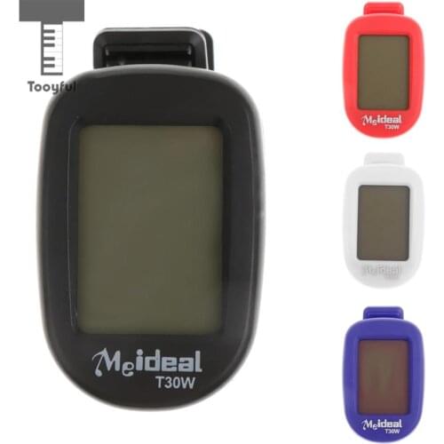 Tooyful Hot Sell Electric Acoustic Guitar Tuner Digital LCD Clip-On Chromatic Guitar Bass Ukulele Banjo Violin Tuner Fast Tuning