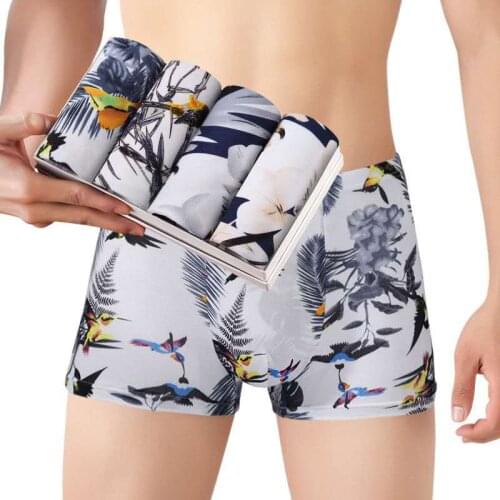 4Pcs/lot Men Underwear Cotton Boxer Men Underpants Comfortable Breathable Mens Panties Underwear Trunk Boxershorts Man Boxer