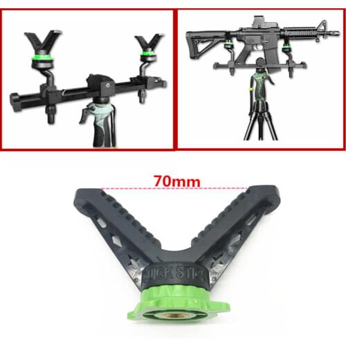 Universal Camera Tripod Shooting Stick Rack V-Yoke Shooting Gun Rest / Rack Ball Head Adapter