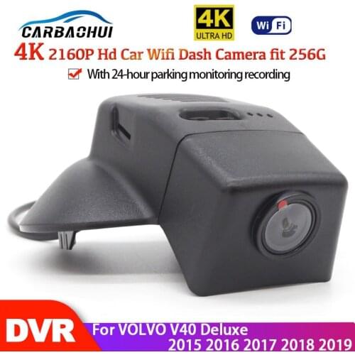 4K Car Driving Video Recorder DVR Control APP Wifi Camera HD Registrator Dash Cam For VOLVO V40 Deluxe 2015 2016 2017 2018 2019