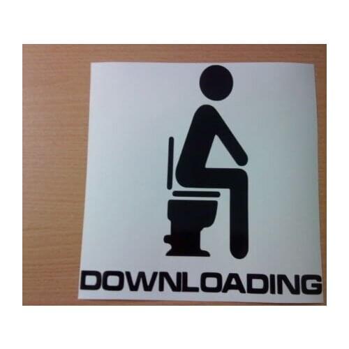 For rude funny fun toilet sign vinyl sticker door wall art seat bathroom laptop