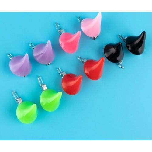 1 Pair Cute Cattle Corner Shape Candy Color Hair Clip Girls Halloween Cosplay Costume Accessories Headwear