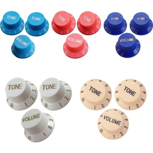1 Volume & 2 Tone Control Switch Knobs for ST Sq Electric Guitar Dark Blue