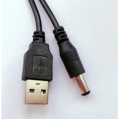 1pcs Black USB Port 5V 5.5*2.1mm DC Barrel Power Cable Connector for Electronics Devices Usb Extension Cable