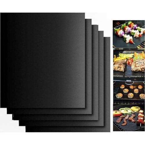 1PC Reusable BBQ Grill Mat Pad Sheet Hot Plate Nonstick Bakeware Portable Easy Clean