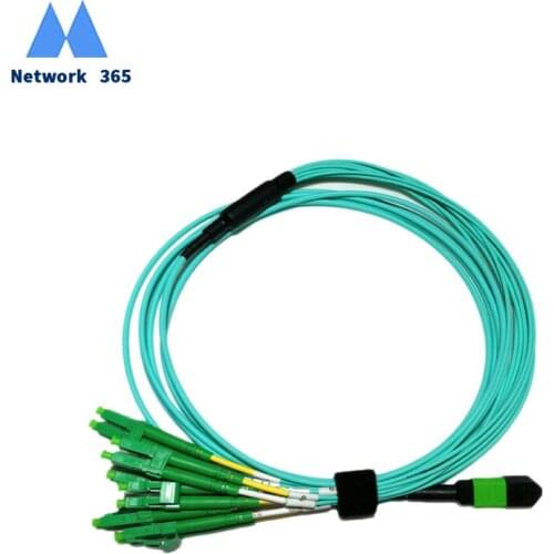 2 PCS/ Lot 3M MPO/APC-LC/APC 12 Core MPO Multimode Fiber Optic Patch Cord Cables Free Shipping
