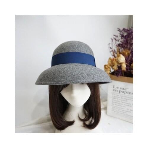 202009-panshi-purple French style wool leisure lady bucket cap women formal fishermen hat