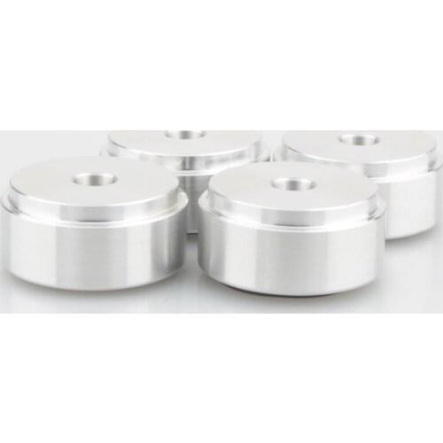 20x10mm Gold Anodized Mini Solid Aluminum Feet Isolation Pad For DAC CD Turntable Radio AMP CNC Machined With non-slip mat*4