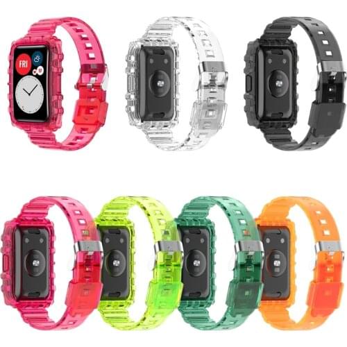 28EA HUAWEl Watch Fit Glossy Sports Strap Watch Band Silicone Wrist Strap For HUAWEl Watch Fit Glossy Smart Bracelet Replacem