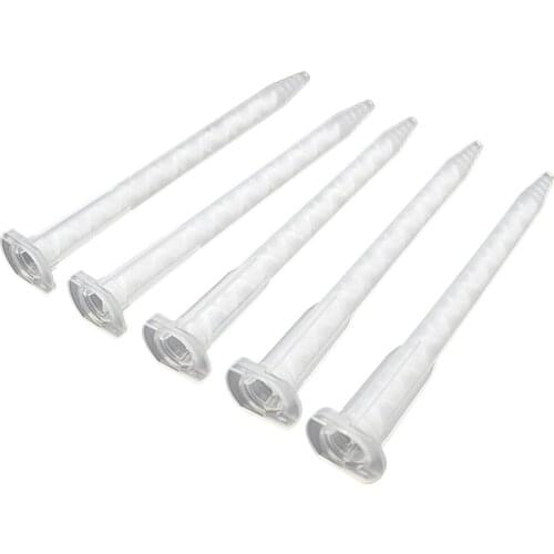 5pc Static Mixer Tube Epoxy Adhesive Mixing Nozzle 103mm AB Glue Mixing Mouth Set for Dual Cartridge Glue Gun Dispenser Tools