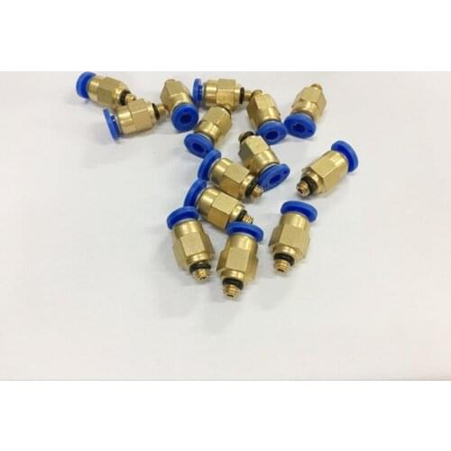 6mm OD tube to M5 / 5mm male Thread Pneumatic Straight Quick Coupling Brass Connector Fittings