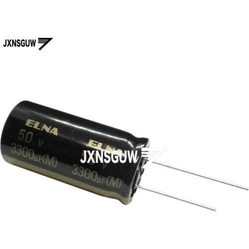 10PCS Original ELNA RA3 50V3300UF 18X35.5MM audio Aluminum electrolytic capacitor 3300uF/50V 85 degrees 50v 3300uF ra3