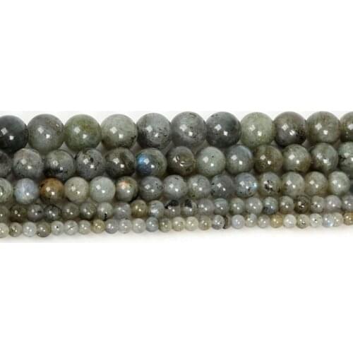 15" Strand Faceted Natural Labradorite Moonstone Beads Green Glittering Stone Beads Round Loose Beads For Jewelry Making 4-12mm