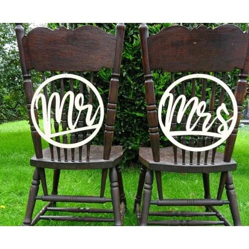 2pcs Mr Mrs Wooden Chair Sign,Rustic Wedding Decor, Wooden Wedding Decor, Wedding Photo Prop , Party Decoration Decor Sign
