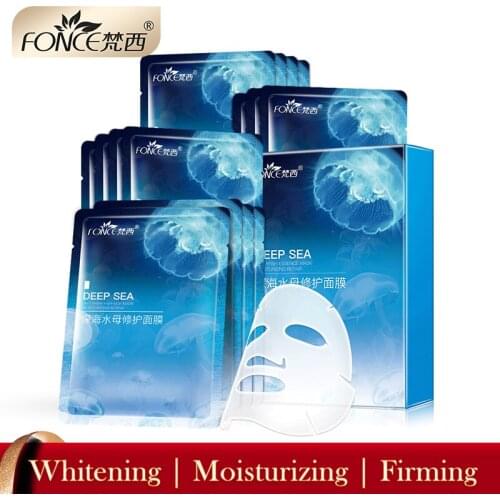 Fonce Jellyfish sheet mask Deep sea minerals protein whitening Skin Brighten hyaluronic acid mascarilla facial Shrink pores Mask