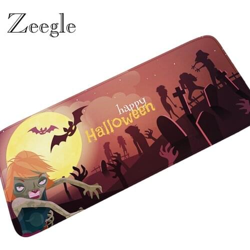 Halloween Carpet Kitchen Rug Long Rectangle Hallway Carpet Anti-slip Bathroom Doormat Indoor Rug Absorbent Bedside Carpet Mat