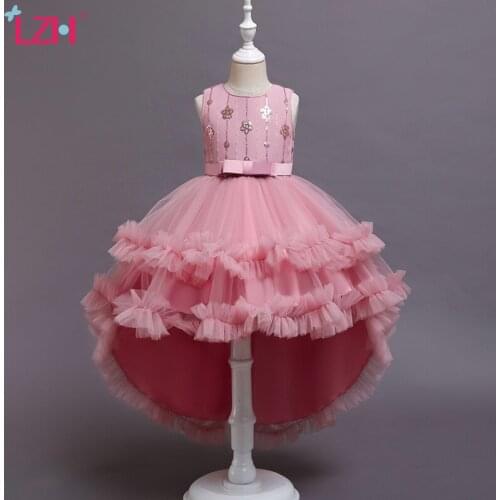 LZH New 2021 Dress For Children Girls Dresses For Party And Wedding Sleeveless Kids Princess Dress 3-12 Years Baby Girl Clothing