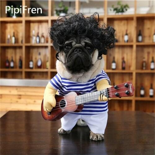 PipiFren Small Dogs Clothes Change Guitar Costume Clothing For Pets Cartoon Chihuahua Cute Fashion ropa para perros vestidos