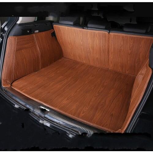 Full Cover Wood Grain Waterproof Boot Carpet Durable Custom Car Trunk Mats for Volkswagen Jetta Bora Golf GTI CC Bettle Tiguan