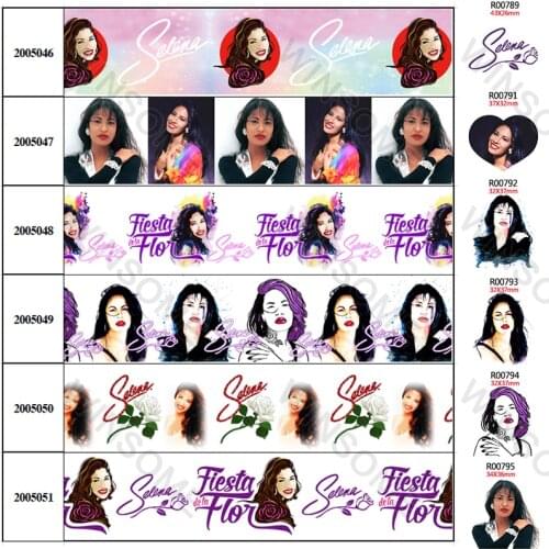 Popular Singer Lady Girl Character Ribbon 30 Pcs Planar Resins 5 Yards Grosgrain/Satin for DIY Hair Bow Decorations