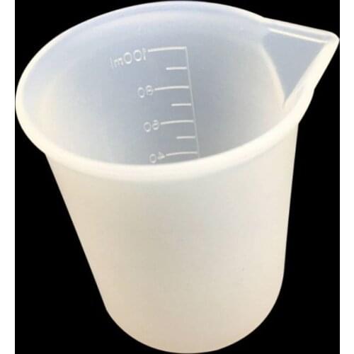 Clear Reusable Silicone Measuring Cups Mixing Liquid Epoxy Resin Distribution Tools Casting Jewelry Making DIY