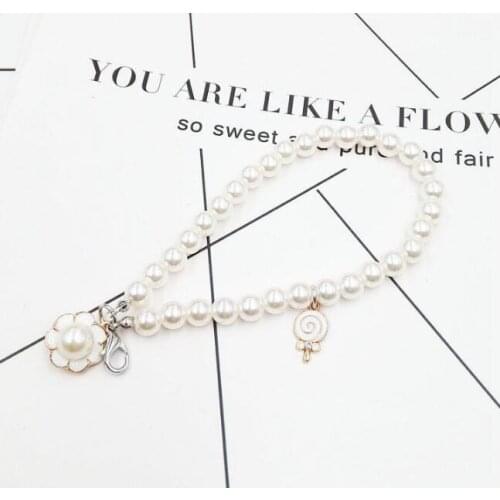 Free Ship 20pcs Elegant Faux Pearl Beads with Flower Lollipop Charms Wrist Straps for Phone Cases DIY Mobile Accessories Straps