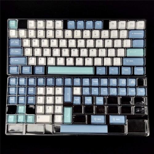 Shoko Theme Keycaps PBT OEM Keycaps 125 Keycaps Dye-sub For Cherry MX Keyboard blue white