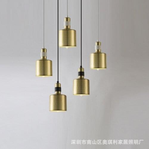 Modern deco chambre lustre pendente iron bedroom LED pendant lights living room lustre pendente hanging lamp