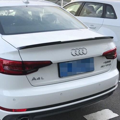 Car Styling For Audi A4 B9 2017 2018 2019ABS Plastic Unpainted Color Rear Roof Spoiler Tail Trunk Boot Lip Wing Decoration 1Pcs