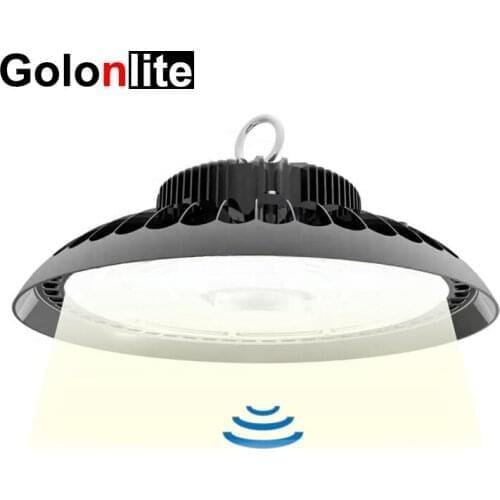 Golonlite LED high bay light for warehouse with motion sensor 200W 150W 100W 1-10V dimming waterproof CE 5 years warranty
