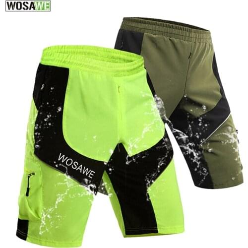Reflective Mens Summer Cycling Shorts Casual Shorts Breathable Loose MTB Riding Road Mountain Bike Outdoor Sports Cycle Shorts