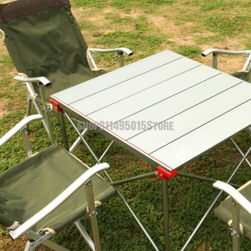 Outdoor Folding Table And Chair Self Driving Barbecue Aluminum Alloy Picnic Table Outdoor Camping Portable Car