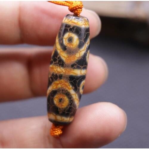 UNIQUE Energy Tibetan old agate 9 eye Kingkong totem LKbrother Sauces Top Qulality Garrentee