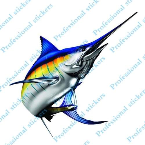 Funny Xiphias Gladius 3D Car Styling Car Stickers Vinyl Graphic Decor Window Bumper Waterproof Car Body Decal