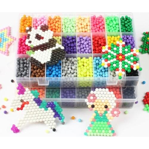 4800pcs/Set Beads 3D Puzzle Toys 24 Colors Perler Beads Juegos Didacticos Infantiles Toys For Children Educational Juguetes